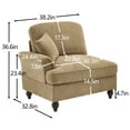 thumbnail image 5 of LiviNest Modular Sofa for Small Apartments: 2-Style 5-in-1 Space Solution - Detachable Ruffle Skirt & High-Density Foam - Compact Chenille Couch for Studio & Reading Nook, 5 of 6
