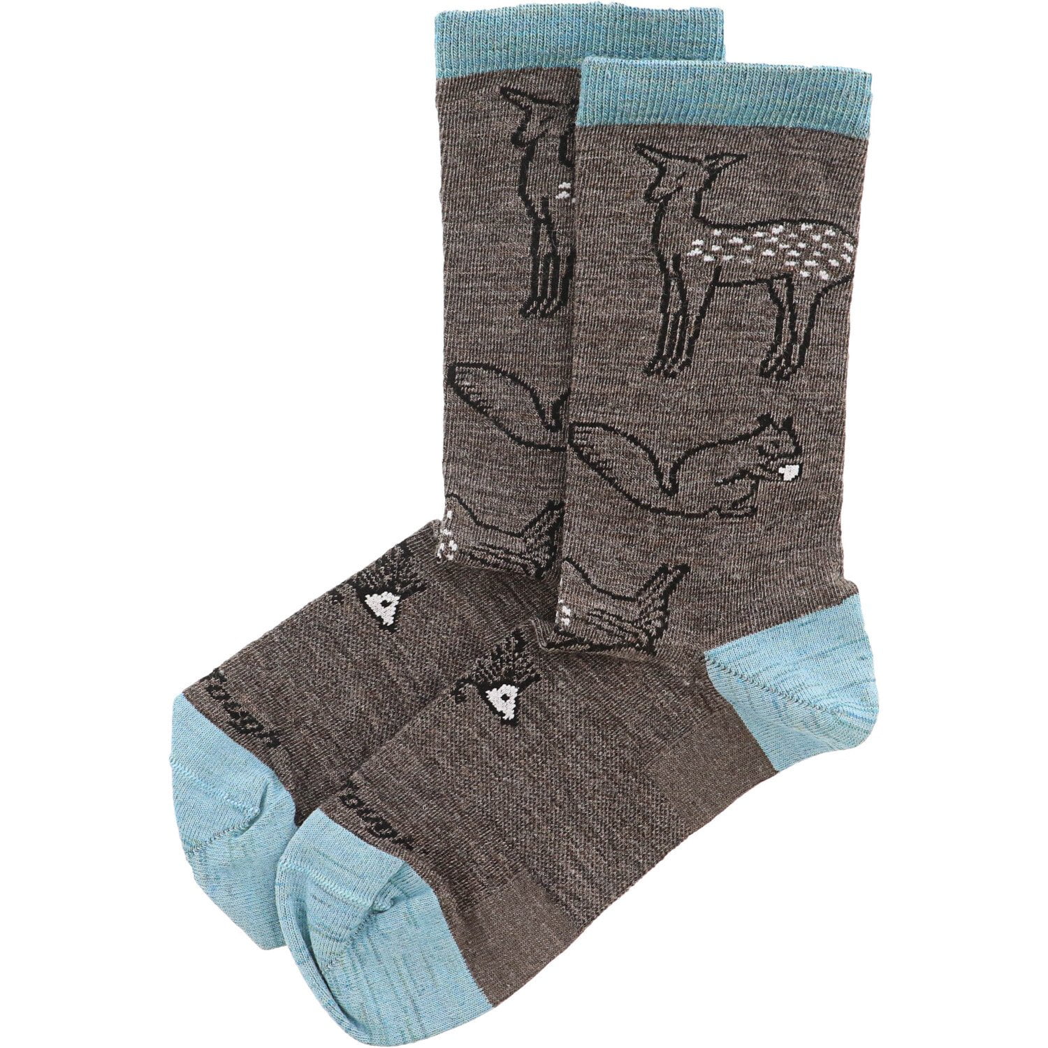 Darn Tough Darn Tough Women's Taupe Woodland Creatures Crew Light