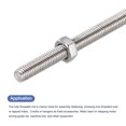 thumbnail image 4 of Unique Bargains 6Pack M6 x 300mm Fully Threaded Rod w 6Pack Hex Nuts, 1mm Pitch 304 Stainless Steel Right Hand Threaded Rod, 4 of 6