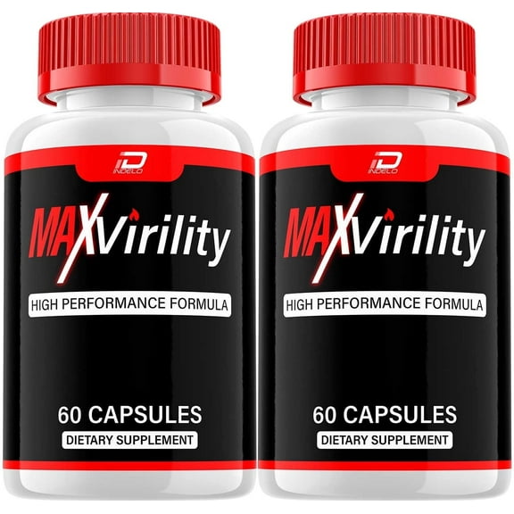 MaxVirility for Men Capsules – Max Virility Vitamin Complex Pills, All Natural Dietary Supplement, 2 Pack, 120 Capsule