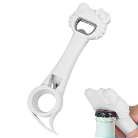 

Jar Bottle Can Opener | 4-in-1 Multipurpose Can Opener Bottle Openers | Lovely Kitchen Tool Protect the Nail Use for Children Woman Elderly
