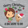 thumbnail image 4 of Inktastic Merry Christmas to Me, a Big Sister to Be Girls Baby Bib, 4 of 4