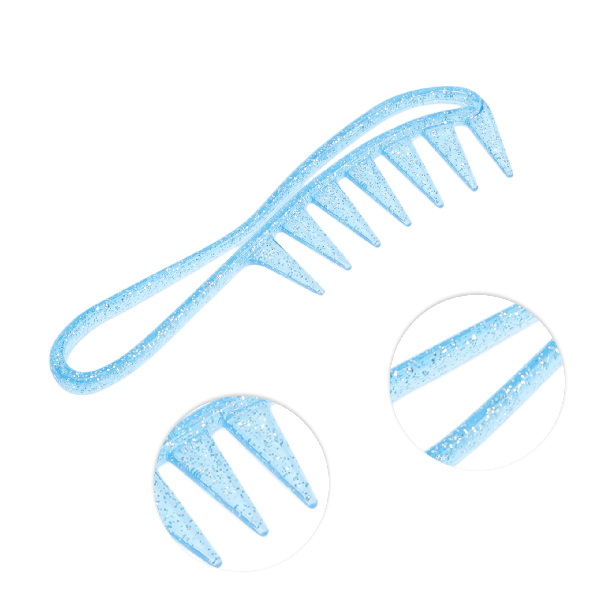 Unique Bargains 1 Pc Women Wide Tooth Comb for Curly Hair All Hair Types Blue