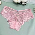 thumbnail image 2 of Dresfit Ladies' Breathable Thin Strap Thong Underwear 2026, Sexy Style Briefs Pink M, 2 of 3