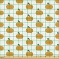 thumbnail image 2 of Ambesonne Holiday Fabric by the Yard Upholstery, Halloween Pumpkin Artwork, 3 Yards, White Marigold, 2 of 5