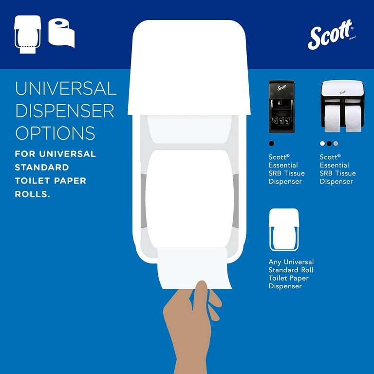 Scott® Professional Standard Roll Toilet Paper (48040), with Elevated  Design, 2-Ply, White, Individually wrapped rolls, (550 Sheets/Roll, 40  Rolls/Case, 22,000 Sheets/Case)
