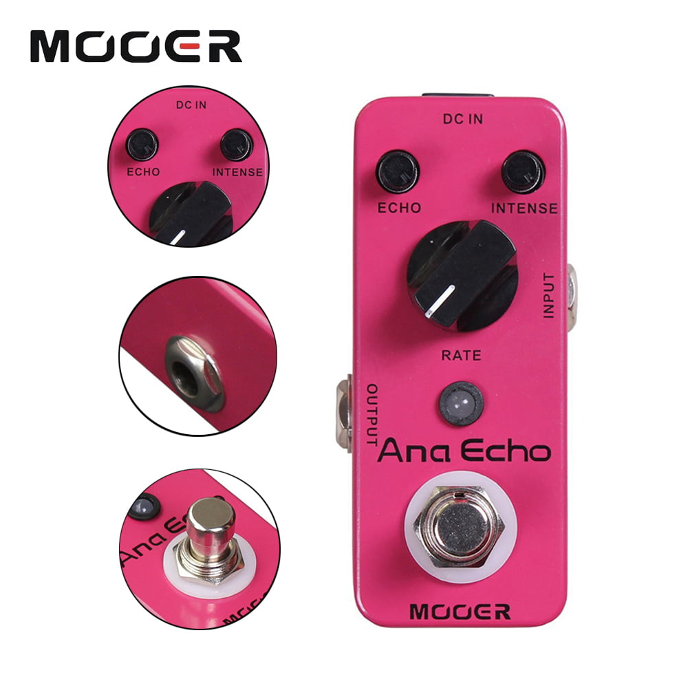 Mooer Ana Echo Pédale Delay analogique 20/300 ms pour Guitare 
