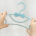 thumbnail image 6 of LWVITH 2025 New 10PCs Children Kids Plastic Coloured Coat Hangers Bow Clothes Hanger Kids Children, 6 of 9