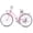 Pink, variant on Hybrid Bike, 700c City Commute Cruiser Bike with 7 Speed Drivetrain 28" Wheel Step Through Frame Front Basket Rear Cargo Rack Dual V Brakes,Blue
