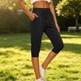 thumbnail image 5 of Diufon Pull On Capris for Women High Waist Drawstring Golf Yoga Cropped Pant Running Jogger Capri Pants with Pockets, 5 of 9