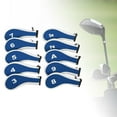 thumbnail image 6 of 10Pcs Golf Iron Headcover Set Golf Club Head Cover Protector Sleeve for Training Blue and White, 6 of 8