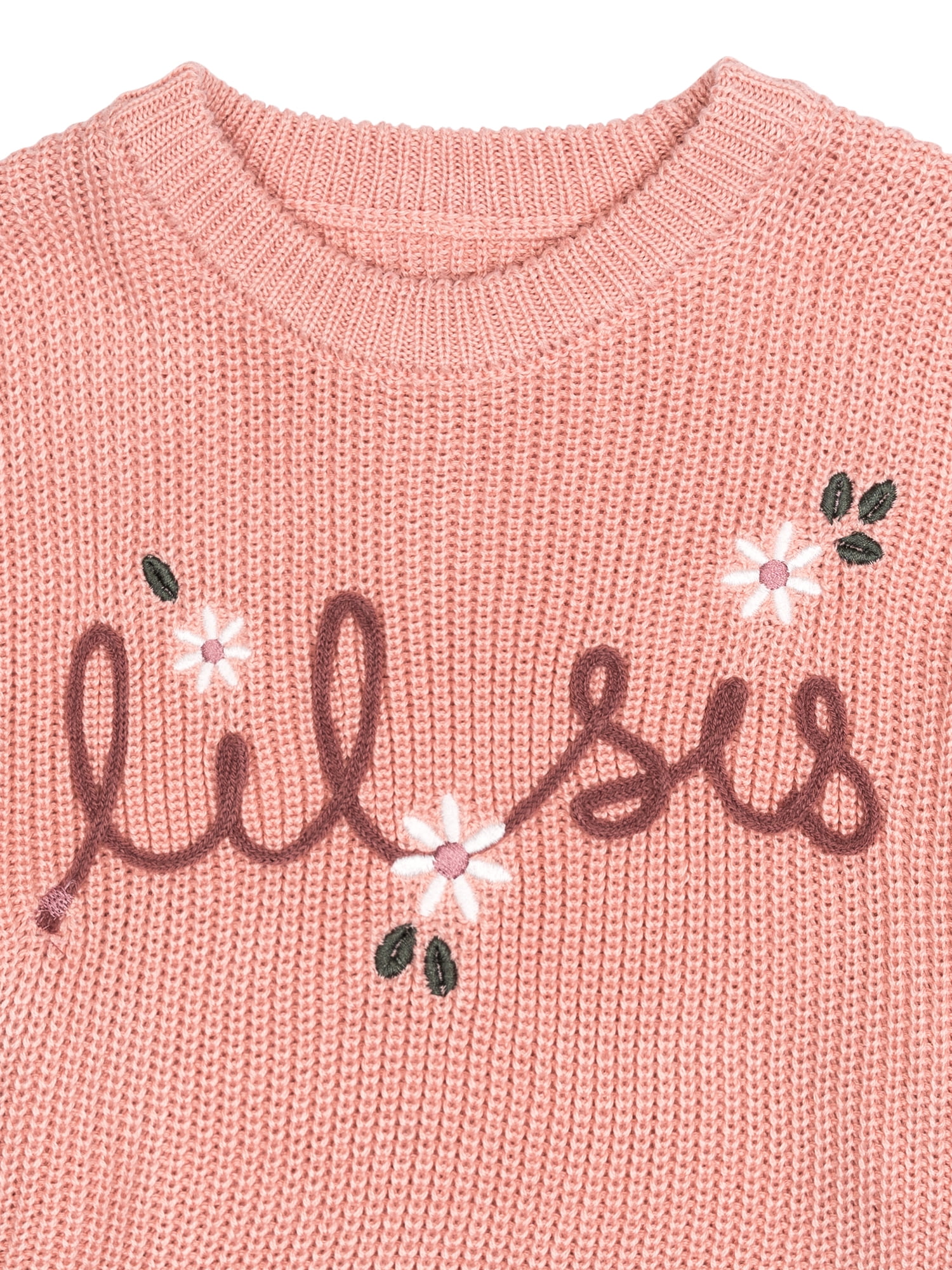 Modern Moments by Gerber Baby Girl Sibling Matching Sweater, Sizes 0/3 Months - 24 Months