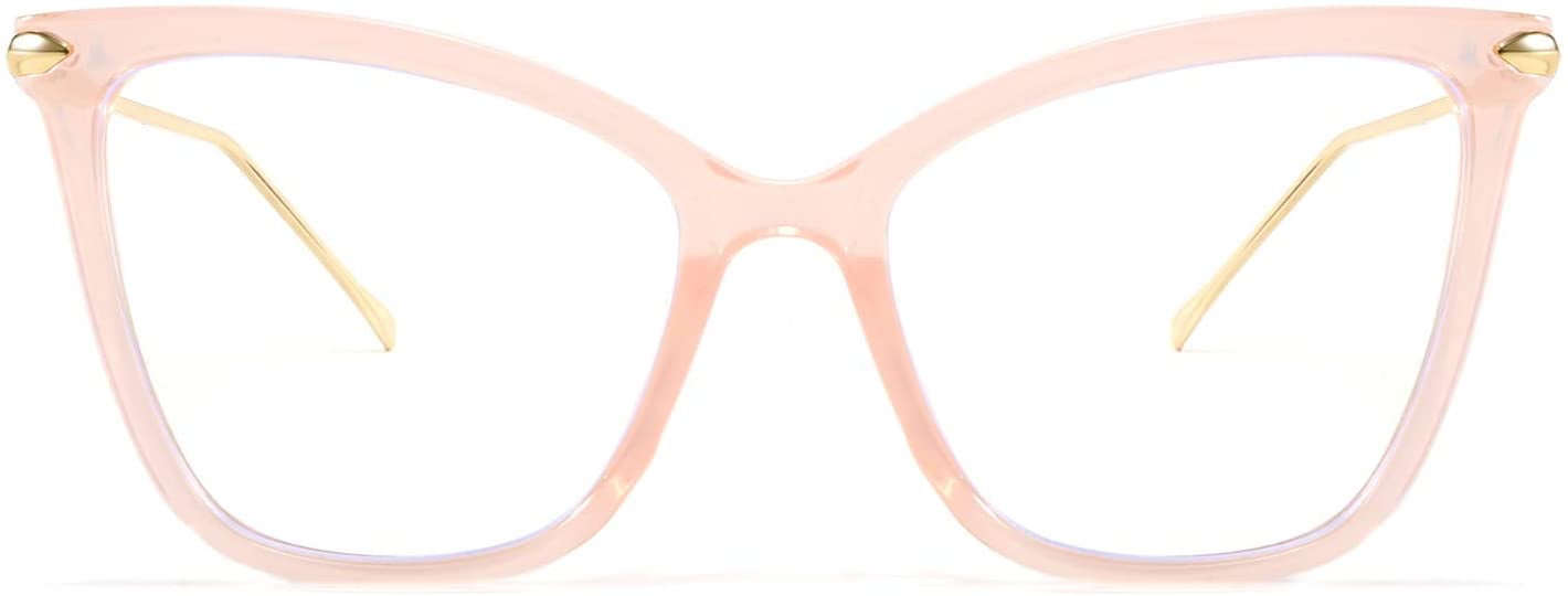 Ofensa Lograr fusión DancePeanut Oversized Cat Eye Glasses Frame Blue Light Blocking Eyewear for  Women B2589 - Walmart.com
