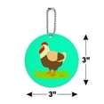 thumbnail image 6 of Chicken in Profile Round Luggage ID Tag Card Suitcase Carry-On, 6 of 7