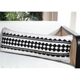 thumbnail image 4 of Ox Bay Indoor Mosaic Geometric Stripe Throw Pillow, Black / White, 14" x 36", 4 of 8