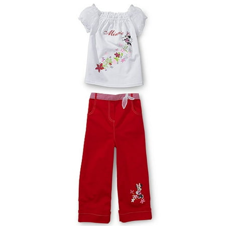Disney - Girls' Minnie Mouse 2-Piece Pants Set - Infant