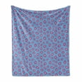 thumbnail image 1 of Abstract Soft Flannel Fleece Throw Blanket, Fragmented Sea Urchin Style Polygons Pattern, Cozy Plush for Indoor and Outdoor Use, 50" x 70", Sky Blue Fuchsia, by Ambesonne, 1 of 6