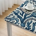 thumbnail image 4 of BANET Summer Blue Coral Tablecloth Sea Ocean Table Cloths  Indoor Outdoor Botanical square Table Waterproof Table Cover for Kitchen Dining Party Wedding Holiday White, 4 of 7