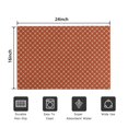 thumbnail image 5 of Red Yellow Checkerboard Red Pattern Indoor Door Mat 16"x24", Washable Non-Slip Decorative Rug for Entrance, Kitchen, Bathroom, 5 of 6