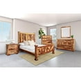 thumbnail image 4 of Porter Designs Crossroads Solid Sheesham Wood Queen Bed in Natural, 4 of 5