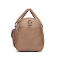 thumbnail image 2 of Luli Bebe Monaco Travel Bag Hand Carry Storage Bag Faux Vegan Leather | Latte Brown, 2 of 6