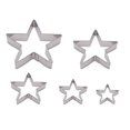 thumbnail image 2 of Dadam Star Cookie Cutters Set of 5 - Stainless Steel Star Cookie Cutter Set - Five-Pointed Star Biscuit Molds Fondant Cake Cookie Cutter Set Pastry Mold, 2 of 5