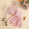 thumbnail image 5 of FASHOFT Baby Girl Easter Outfit Long Sleeve Cardigan and Bunny Dresses 2 Piece My First Easter Outfit Pink 18-24 Months, 5 of 7