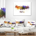 thumbnail image 4 of Designart Halifax Skyline - Cityscape Throw Pillow - 18x18, 4 of 5