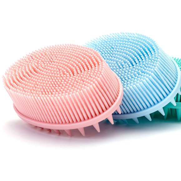 Cepillo sensorial premium para niños o autismo Depurador corporal de silicona suave 2 en 1 Sala sensorial Terapia ocupacional Cepillos sensoriales Loofah de silicona Mascotas Cepillo de ducha Cepillo