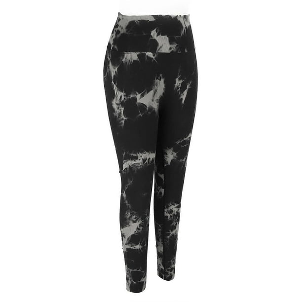 Tie Dye Leggings Seamless High Waist Elastic Black Quick Dry Soft Breathable Yoga Leggings for Women M