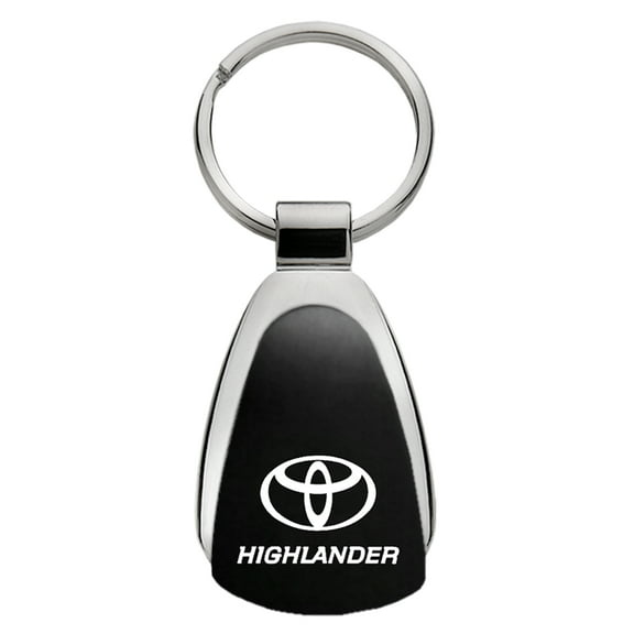 Highlander Black Teardrop Key Fob Keychain