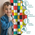 thumbnail image 3 of Blackout Kids Curtains,Checkered Childrens Insulated Curtains Set Of 2,Bedroom Essentials,Toddler Room Decor 42"x54"(106x137cm), 3 of 4