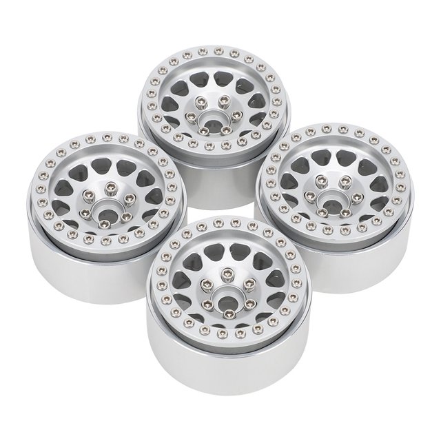 RC Track Rim, RC Car Hub, 4Pcs Pratical RC Car Tire For 1:10 RC Car RC Model Car RC Crawler Car RC Vehicles Black And Silver,Silver,Black And Golden,Black And Red
