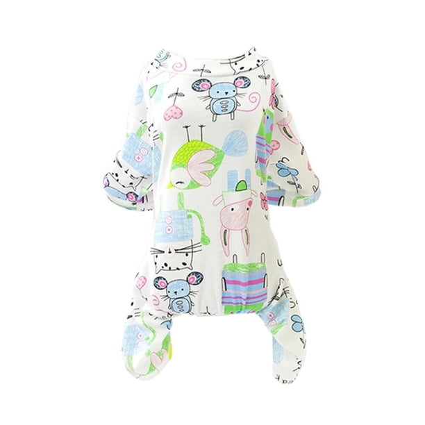 Pijamas cálidos de algodón para perro y gato, ropa de Material suave, elástico, para mascotas pequeñas
