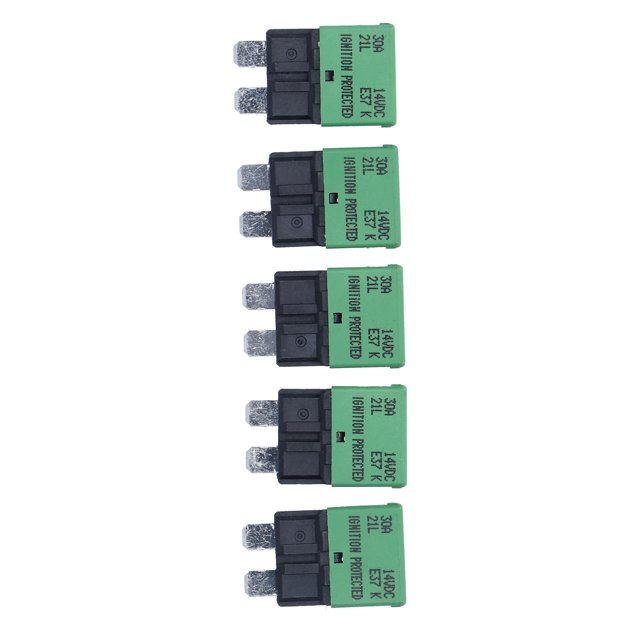 Uadme Disyuntor De Reinicio Automático, 5 Disyuntores 30A 14V CC ATC/ATO para Amplificador Estéreo De Barco Marino RV Caravana
