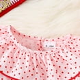 thumbnail image 4 of THDHVS Toddler Outfits for Girls,Girls Romper,Girls Jumpsuit Long Sleeve Ruffle Collar Romper with Christmas Print for Toddler Girls Outfits Soft Cotton Newborn Clothes Pink 6-12 Months, 4 of 7