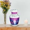 thumbnail image 7 of MUKTIVE Cherry Blossom Funeral Urns for Adult Male, Memorial Pink Butterfly Urn for Ashes for Women, Decorative Blue Cremation Urn, Burial Urns for Human Ashes, 3 Inch, 7 of 7