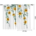 thumbnail image 3 of Short Tier Curtains for Kitchen Bathroom, Vibrant Sunflower Cafe Curtains, Soft Airy Kitchen Sink Curtains with Kitchen Bathroom Window Curtains, 39" L x 27.5" W, 2 Panels, 3 of 6