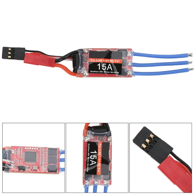 15a esc sin escobillas ,, Controlador de Velocidad Electónica de Alto Rendimiento Duradero, Diseño Profesional para la Parte de Reemplazo de Automóviles Modelo
