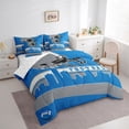 thumbnail image 3 of Homewish Boys Ball Lover 7-Piece Twin Bedding Sets,Rugby Football Sport Bedding Comforter Set,Blue Gray White Sheet Sets For Teens,Ultra Soft Home Decor Reversible, 3 of 8
