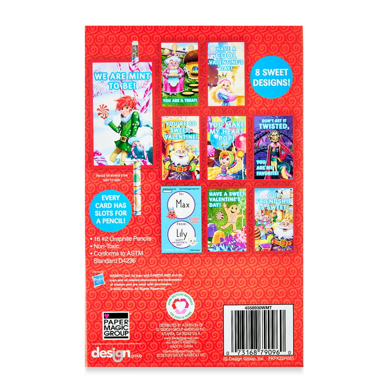 35-Count Valentines Day Cards for Kids School, 7 Assorted Designs of