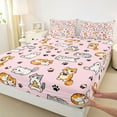 thumbnail image 3 of Feelyou Cute Cat Kitten Twin Sheet Sets, Cartoon Animal Theme Bedding, 3pcs, 3 of 7