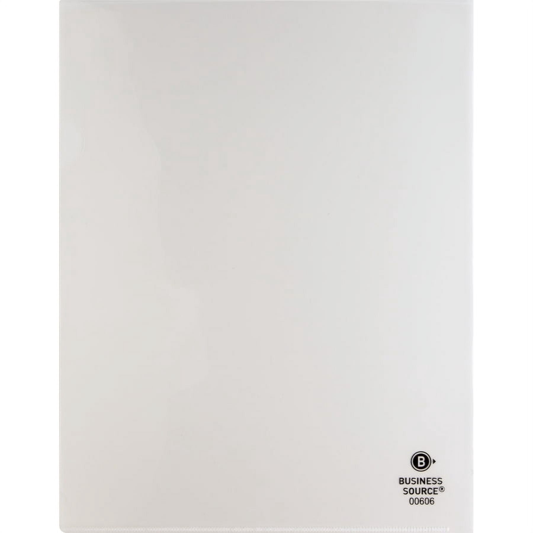 Business Source Letter File Sleeve - 8 1/2" X 11" - 20 Sheet Capacity - Polypropylene - Clear - 50 / Box