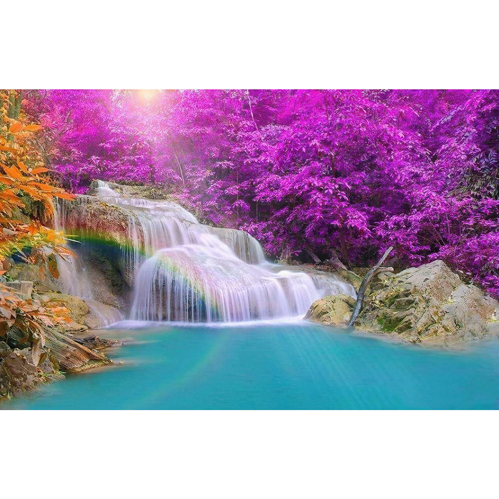 Landscape Forest Waterfall DIY Diamond Painting Full stick drill Embroidery /943 