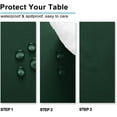 thumbnail image 4 of Hiasan Christmas Rectangle Tablecloth - Waterproof and Spillproof Washable Fabric Table Cloth for Dining Room Kitchen and Outdoor Use, 60 x 84 Inch, Hunter Green, 4 of 7