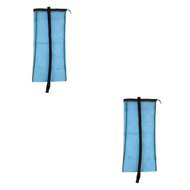 QualitChoice Swim Net Bag Professional Storage Pouch Drawstring Type Flippers Container Snorkeling Kayaking Boating Underwater Supplies Blue 2Set
