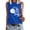 Blue, variant on Basic T Shirts Ladies Spring/Summer Round Neck Baseball Letter Print Be Your Own Sunshine Sleeveless Tank Top
