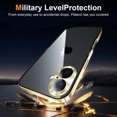 thumbnail image 2 of Allytechgroup Clear Phone Case for iPhone 16 Pro Max with 1x Screen Protector,  Not-Yellowing Shockproof Bumper Protective Rugged Slim Fit Luxury Back Cover Case for iPhone 16 Pro Max, Gold, 2 of 8