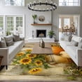 thumbnail image 4 of Thanksgiving Area Rug 5x7 Washable Rug Non Slip Farmhouse Pumpkin Sunflowers Maple Bird Large Area Rug Soft Stainresistant Indoor Floor Carpet for Living Room Bedroom Home Office Dining Room Nursery, 4 of 9