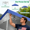 thumbnail image 7 of Nalwort 10x10 Pop Up Canopy Tent with 99% UV Blocking, Instant Portable Sun Shade for Party, Includes Sandbags & Stakes,Blue, 7 of 7